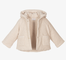 Load image into Gallery viewer, PAZ RODRIGUEZ Baby Boys Beige Hooded Jacket
