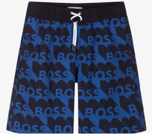 Load image into Gallery viewer, HUGO BOSS Boys Blue Swim Shorts
