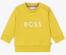 Load image into Gallery viewer, HUGO BOSS Boys Yellow Cotton Sweatshirt
