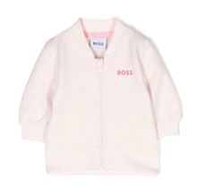 Load image into Gallery viewer, HUGO BOSS embroidered-logo zip-up cardigan
