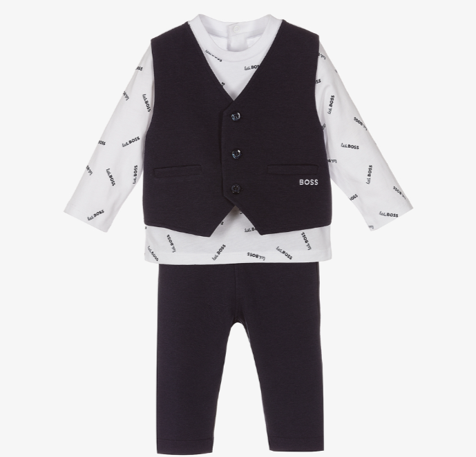 HUGO BOSS Baby Boys Blue Trouser Set