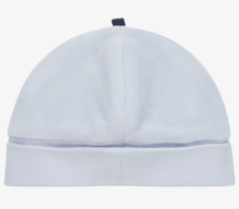 Load image into Gallery viewer, HUGO BOSS pale blue velour baby hat
