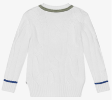 Load image into Gallery viewer, HUGO BOSS Boys White Cotton Logo Sweater
