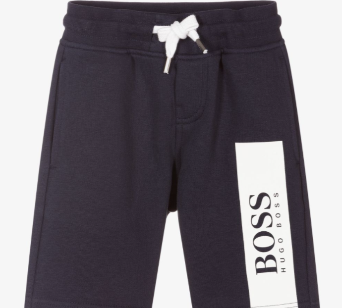 HUGO BOSS  navy blue cotton shorts