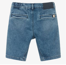 Load image into Gallery viewer, HUGO BOSS Boys Blue Jersey Denim Shorts
