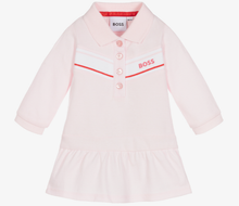 Load image into Gallery viewer, HUGO BOSS Baby Girl Pink Cotton Polo Dress
