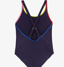 Load image into Gallery viewer, HUGO BOSS girls navy blue swimsuit
