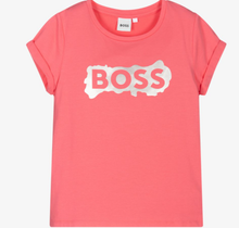 Load image into Gallery viewer, HUGO BOSS girls pink tshirt
