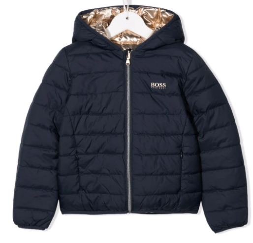 HUGO BOSS girls reversible puffer jacket