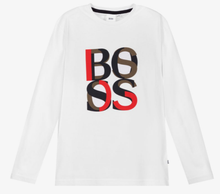 Load image into Gallery viewer, HUGO BOSS white logo tshirt
