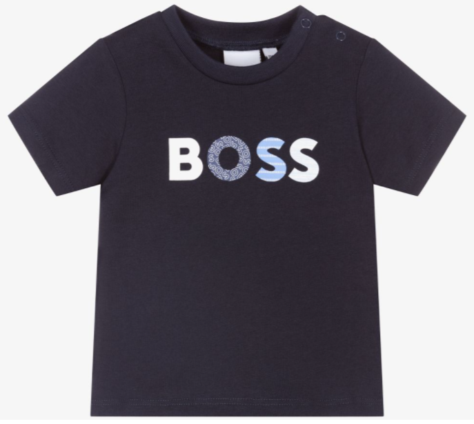 HUGO BOSS Baby Boys Blue Logo T-Shirt