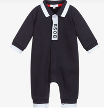 Load image into Gallery viewer, HUGO BOSS Navy Romper
