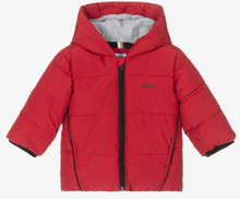 Load image into Gallery viewer, HUGO BOSS Baby Boys Red Puffer Jacket
