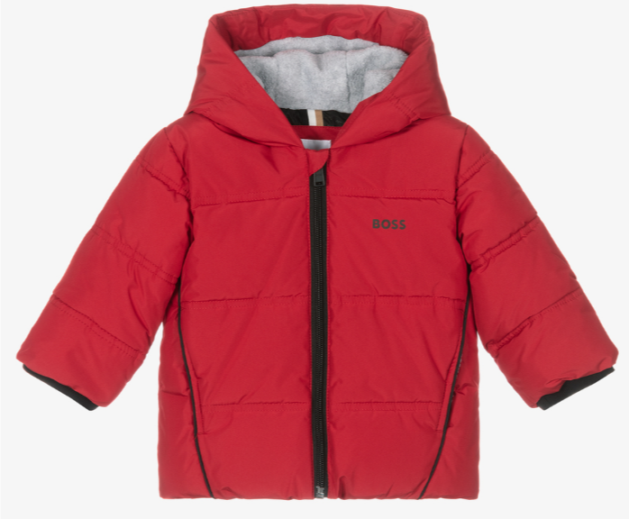 HUGO BOSS Baby Boys Red Puffer Jacket