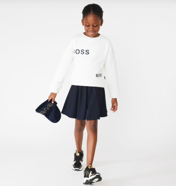 Hugo Boss White Girls Sweatshirt