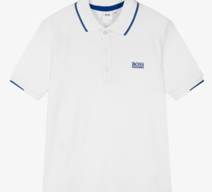 HUGO BOSS Boys White Polo Shirt