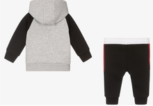 Load image into Gallery viewer, HUGO BOSS Boys Grey &amp; Black Tracksuit
