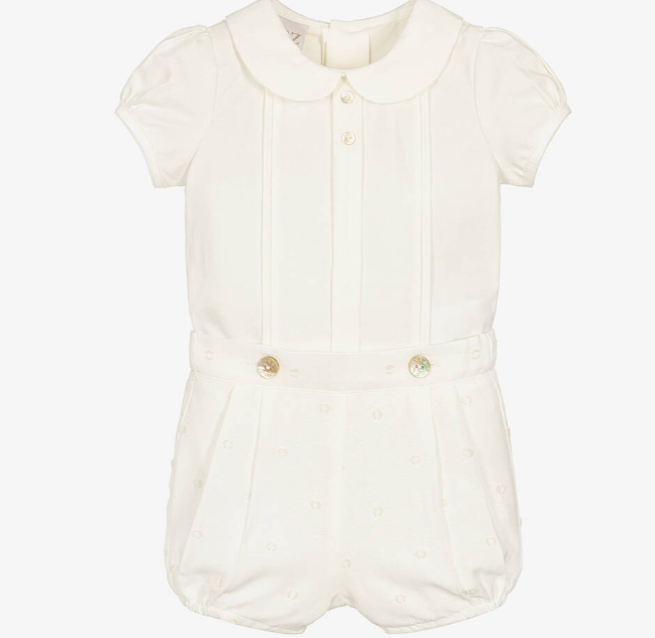 PAZ RODRIGUEZ Baby Boys Ivory Buster Suit