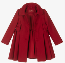 Load image into Gallery viewer, LAPIN HOUSE Girls Red Wool &amp; Cashmere Coat
