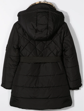 Load image into Gallery viewer, LAPIN HOUSE belted puffed hooded coat
