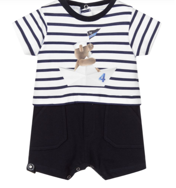 Lapin House Blue & White Cotton Shortie