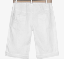 Load image into Gallery viewer, LAPIN HOUSE white linen belted bermudas
