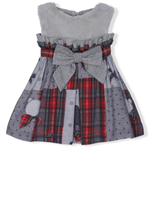 Lapin House tartan panel dress