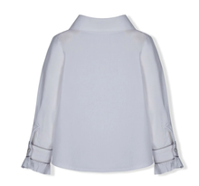 Load image into Gallery viewer, LAPIN HOUSE contrast-trim ruffled cuffs shirt
