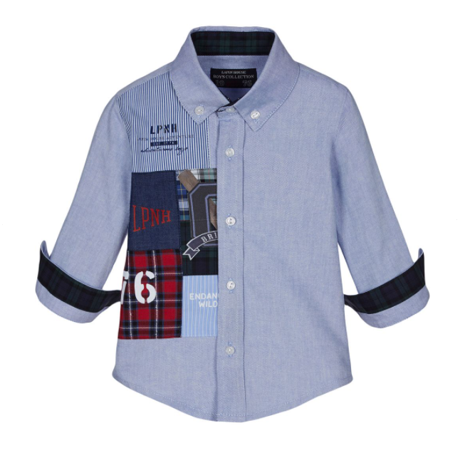 LAPIN HOUSE patchowrk button down shirt