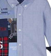 Load image into Gallery viewer, LAPIN HOUSE patchowrk button down shirt
