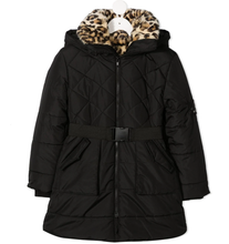 Load image into Gallery viewer, LAPIN HOUSE belted puffed hooded coat
