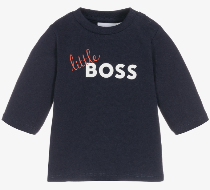 HUGO BOSS Baby Boys Blue Logo Top