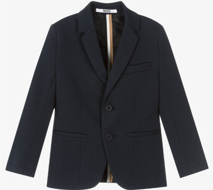 HUGO BOSS Boys Navy Blue Milano Blazer