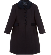 Load image into Gallery viewer, ANCAR Girls Navy Wool Coat
