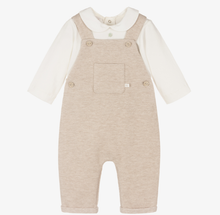 Load image into Gallery viewer, PAZ RODRIGUEZ Boys Beige Dungaree Set
