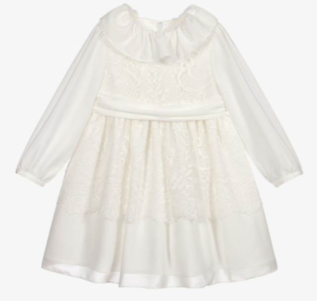 Patachou Ivory Chiffon Dress