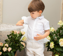 Load image into Gallery viewer, PATACHOU Boys Beige Linen Trouser Set
