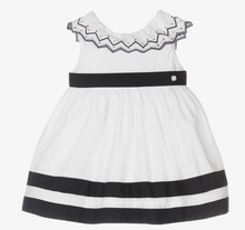 Load image into Gallery viewer, PATACHOU Girls White &amp; Blue Cotton Dress
