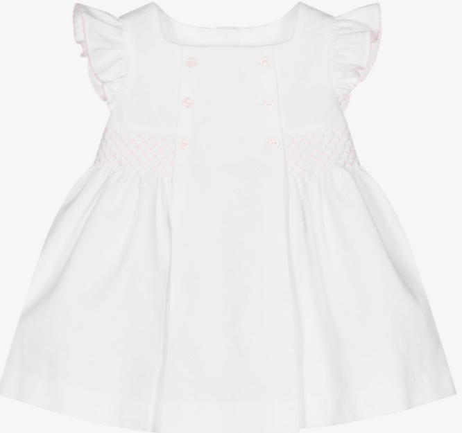 PATACHOU white cotton pique baby dress