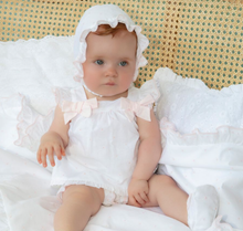 Load image into Gallery viewer, Patachou Baby Girl White &amp; Pink Cotton Shorts Set
