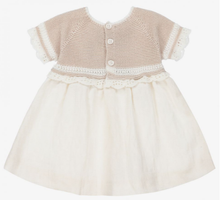 Load image into Gallery viewer, PAZ RODRIGUEZ Baby Girls Beige Knit Dress
