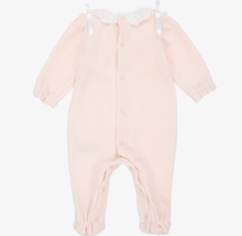 Load image into Gallery viewer, PAZ RODRIGUEZ Girls Pink Velour Babygrow
