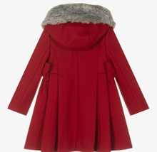 Load image into Gallery viewer, LAPIN HOUSE Girls Red Wool &amp; Cashmere Coat
