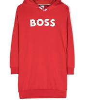 Load image into Gallery viewer, HUGO BOSS logo-print hooded dress
