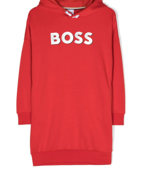 HUGO BOSS logo-print hooded dress