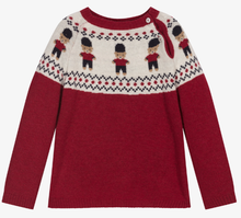 Load image into Gallery viewer, PATACHOU Boys Red &amp; Ivory Sweater
