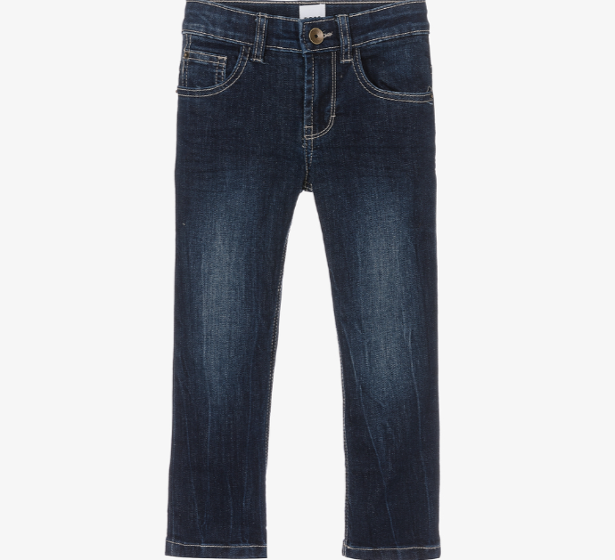 HUGO BOSS Boys Blue Regular Fit Logo Jeans