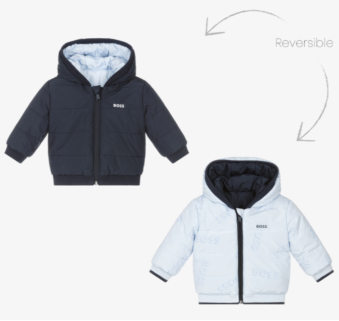 HUGO BOSS Blue Reversible Baby Jacket