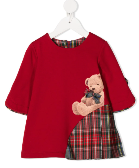 Lapin House Teddy Bear Print Dress