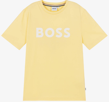 Load image into Gallery viewer, HUGO BOSS Teen Boys Yellow Cotton Logo T-Shirt
